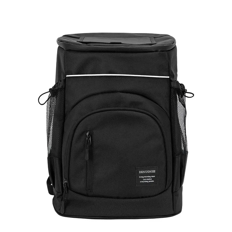 black insulated cooler backpack