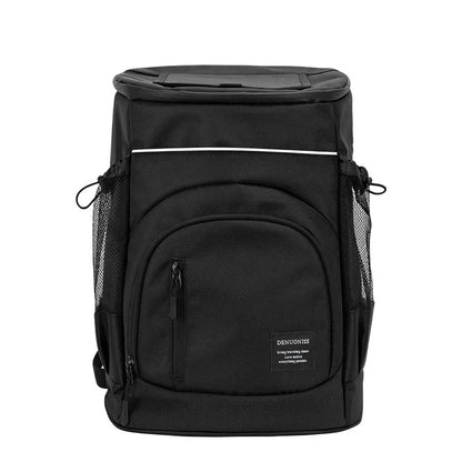 black insulated cooler backpack