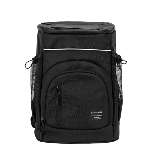black insulated cooler backpack