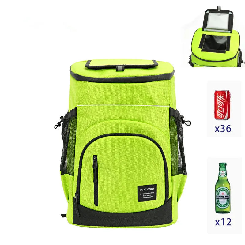 thermal backpack cooler green