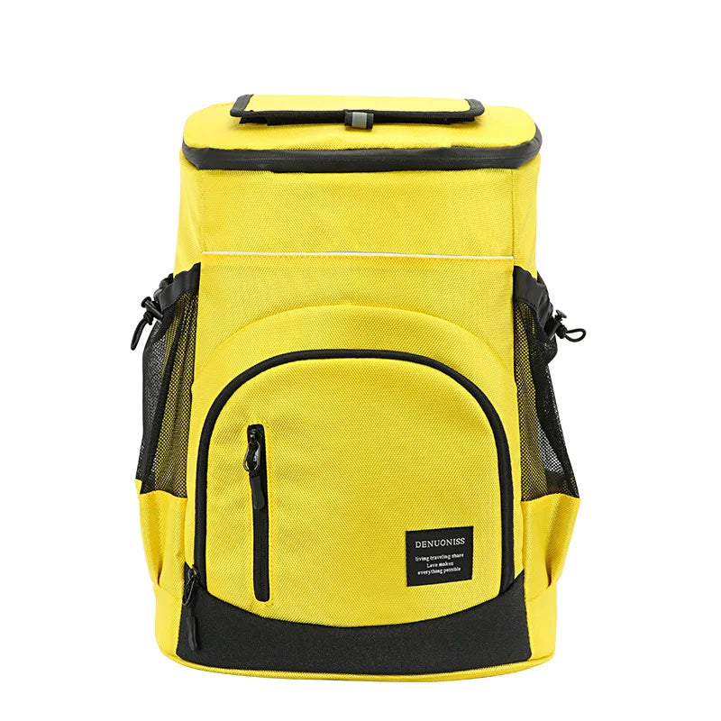 waterproof picnic cooler backpack yellow