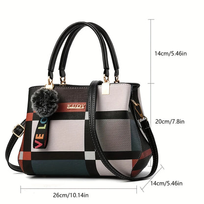 checkered crossbody purse