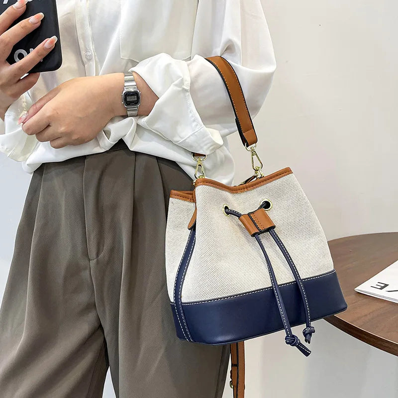 colour block bucket handbag