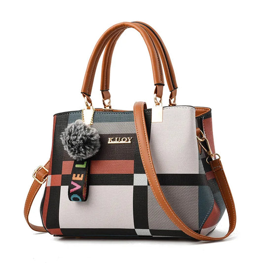 Brown Heritage Plaid Tote Bag