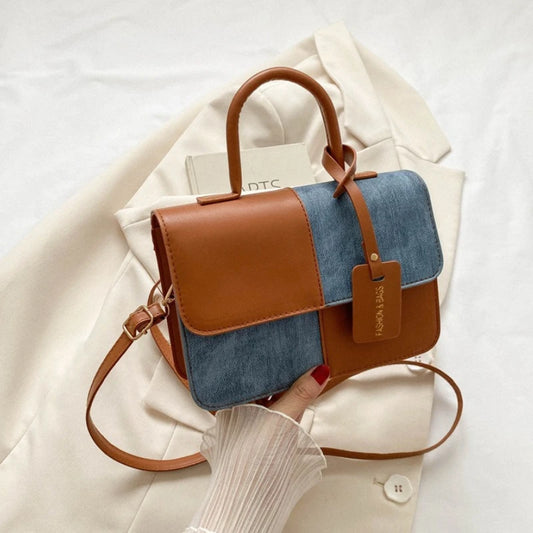 classic leather look handbag