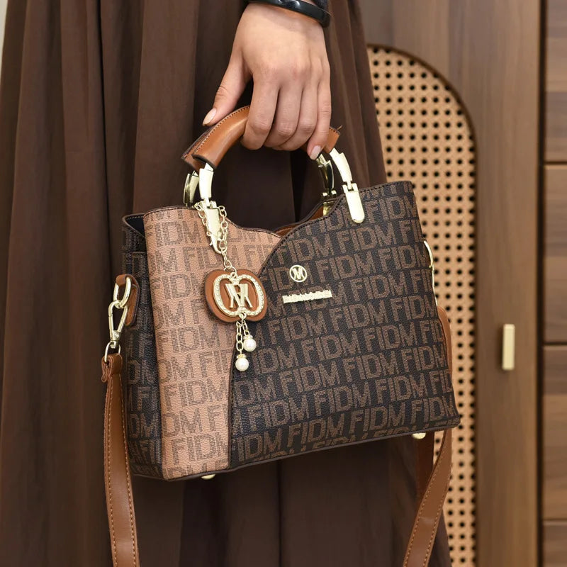 brown women’s shoulder tote bag