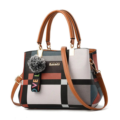 Checkered Mini Tote Bag Women’s Crossbody Shoulder Handb