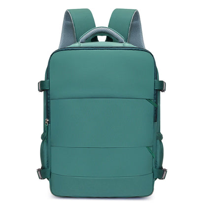 compact airline backpack green