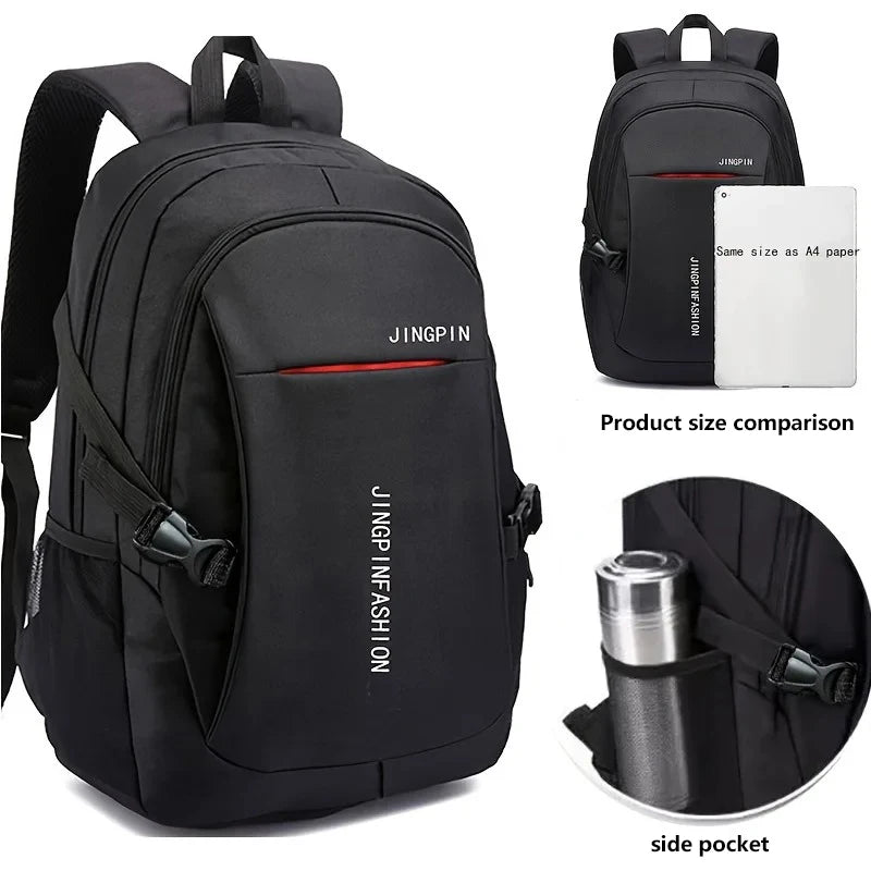 black waterproof men’s laptop backpack
