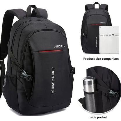 black waterproof men’s laptop backpack
