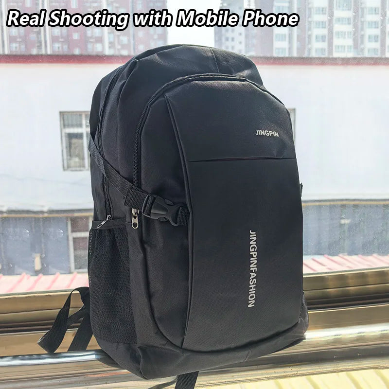 modern men laptop backpack black