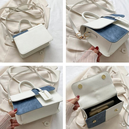 white patchwork crossbody bag for women with flap d